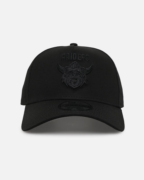 New Era Canberra Raiders 'Black On Black' 9FORTY A-Frame Snapback Black