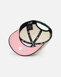 New Era Detroit Tigers 'Pink Satin Hearts Green' 9FORTY A-Frame Snapback Chrome/Dark Green