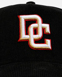 New Era Washington Nationals 'Black Cord' 9FORTY A-Frame Corduroy Snapback Black