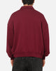 Mitchell & Ness Queensland Maroon Oversized Quarter Zip Crewneck Maroon