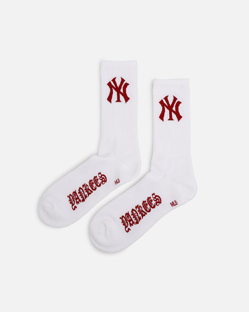 Pro Compression New York Yankees Gothic Script Crew Sock White