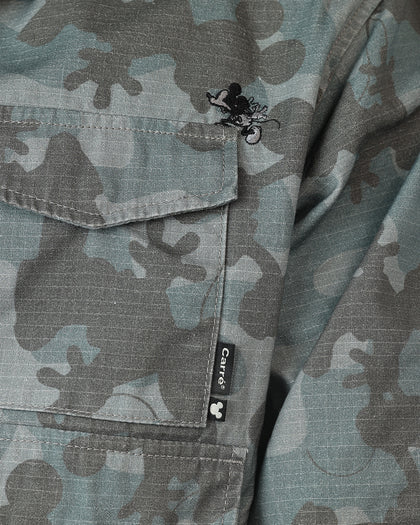 Carré Disney Mickey & Friends Anorak Popover Jacket Overdyed Camo