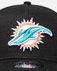 New Era Miami Dolphins 'Upside Down Logo' 9FORTY A-Frame Snapback Black/Official Team Color