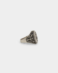 NXS Heirloom Cross Ring White Gold