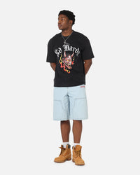 Ed Hardy Mask Of Mischief T-Shirt Black Acidwash