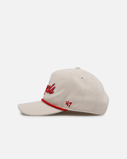 47 Brand Anaheim Angels 'Natural Script' Premium Hitch Corduroy Snapback Natural