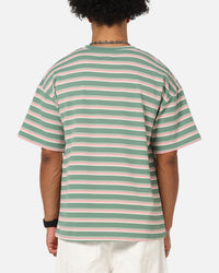 XXIII Standard Stripe T-Shirt Green/Pink