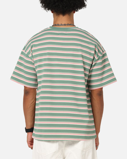 XXIII Standard Stripe T-Shirt Green/Pink