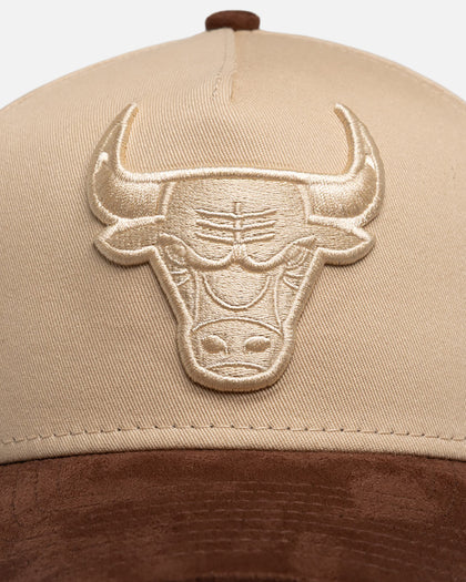 New Era Chicago Bulls 'Oat Walnut Suede' 9FORTY A-Frame Snapback Brown