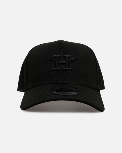 New Era Houston Astros 'Easy Black' 9FORTY A-Frame Snapback Black/Black