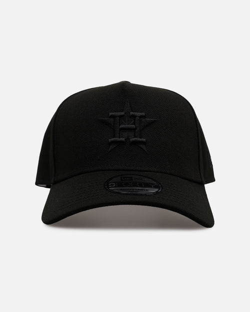 New Era Houston Astros 'Easy Black' 9FORTY A-Frame Snapback Black/Black