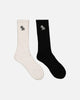 Saint Morta Monogram Crew Socks 2 Pack Black