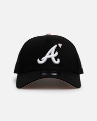 New Era Atlanta Braves 'Pink Satin Hearts 2.0' 9FORTY A-Frame Snapback Black/Pink