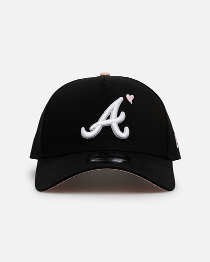 New Era Atlanta Braves 'Pink Satin Hearts 2.0' 9FORTY A-Frame Snapback Black/Pink