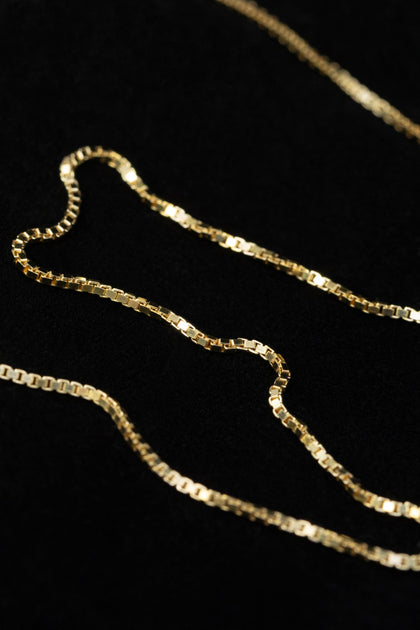 House Of Auric Micro Box Chain 18k Gold Vermeil