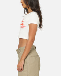 Von Dutch Women's Cropped T-Shirt White