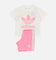 Adidas Infants' Trefoil Shorts Tee Set White/Bliss Pink