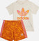 Adidas Infants' Summer Allover Print Shorts and T-Shirt Set Wonder White/Pink