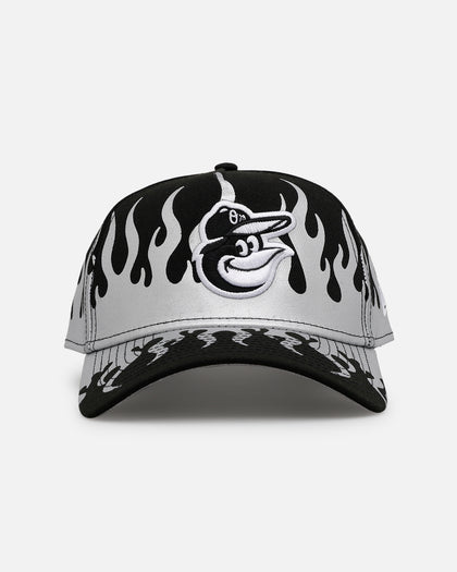 New Era Baltimore Orioles 'Metallic Flames' 9FORTY A-Frame Snapback Black/Silver