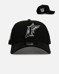 New Era Florida Marlins 'Black And White' 9FORTY A-Frame Snapback Black/White