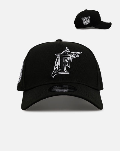 New Era Florida Marlins 'Black And White' 9FORTY A-Frame Snapback Black/White