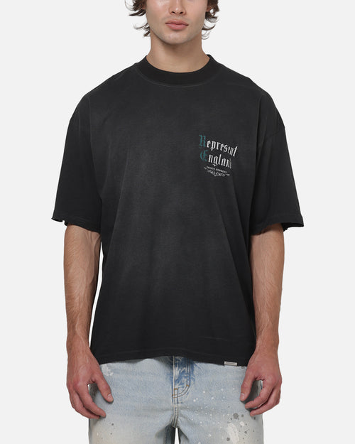 Represent Private Members T-Shirt Stained Black