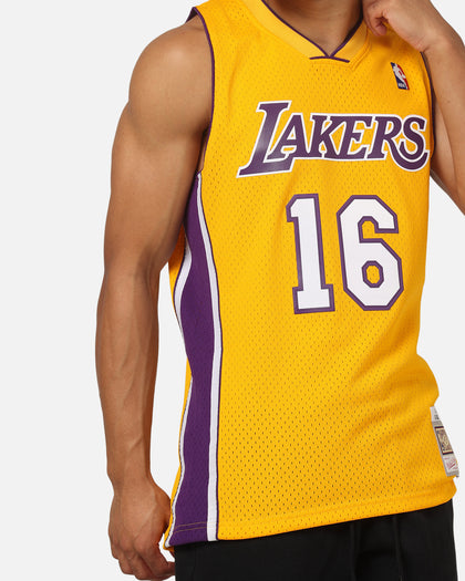 Mitchell & Ness Los Angeles Lakers Pau Gasol 09-10 Swingman Jersey Light Gold