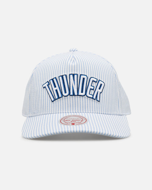 Mitchell & Ness Oklahoma City Thunder 'Seersucker' Pro Pinch Snapback Blue/White