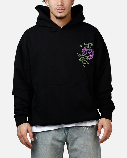 Hypland X One Piece Neon Gomu Hoodie Black