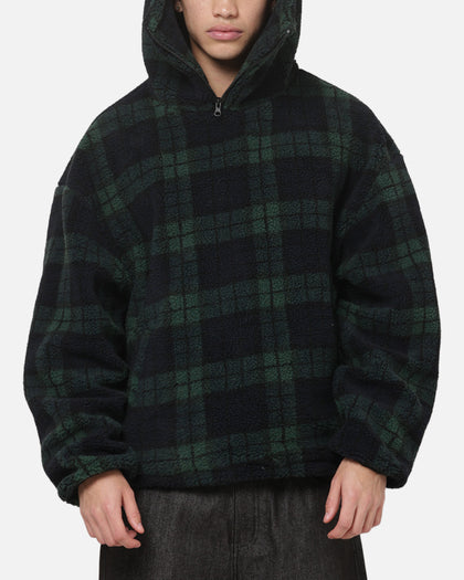 Carre Sherpa Hooded Jumper Tartan Plaid