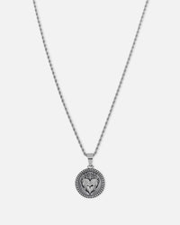 NXS Burning Heart Necklace White Gold