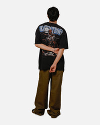 73Studio X DC Deathstroke Vintage T-Shirt Black Acidwash