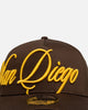 New Era San Diego Padres "Calligraphic" 9Forty A-Frame Snapback Dark Brown