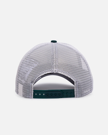 New Era Los Angeles Dodgers 'Upside Down Logo' 9FORTY A-Frame Trucker Snapback White/Green