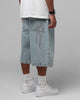 Loiter Star Born Pleated Jorts Blue Washed Denim