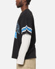 Mitchell & Ness Detroit Lions Waffle Mock Layer Long Sleeve T-Shirt Black