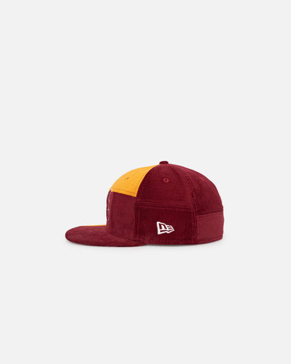 New Era Atlanta Braves 'Maroon Patchwork Corduroy' 59FIFTY Fitted Maroon/Yellow