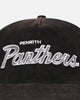 New Era Penrith Panthers 'NRL Golfer Washed Black' Pre-Curved Corduroy Golfer Snapback Washed Black