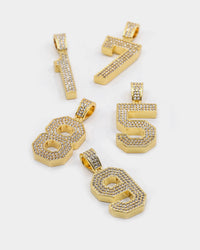 Saint Morta Men's Iced College Pendant Iced Gold