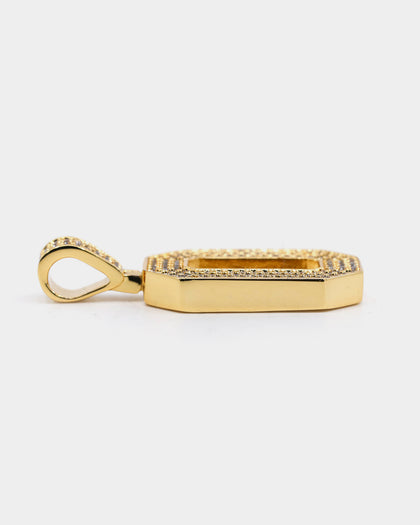Saint Morta Men's Iced College Pendant Iced Gold