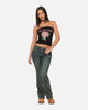 Ed Hardy Women's Rhinestone Rose Boob Tube Black