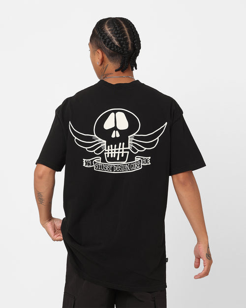 Stussy Skull Wings 50-50 T-Shirt Pigment Black