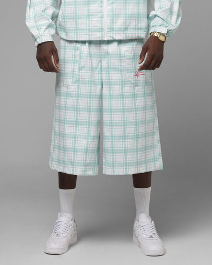 Loiter Ultra Hybrid Shorts Green Plaid