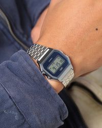 Casio A159WEVJ-2D Watch Silver/Blue
