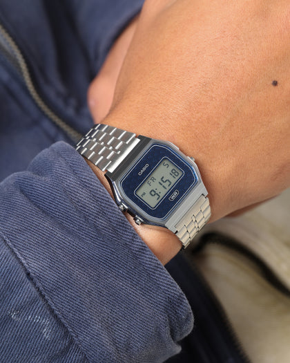 Casio A159WEVJ-2D Watch Silver/Blue