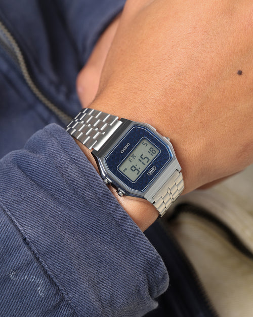 Casio A159WEVJ-2D Watch Silver/Blue