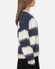 Majestic Athletic New York Yankees Block Stripe Knit Jumper Vintage White