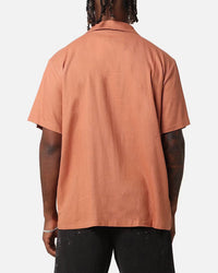 XXIII Hellas Linen Button Up Shirt Off Tan/White