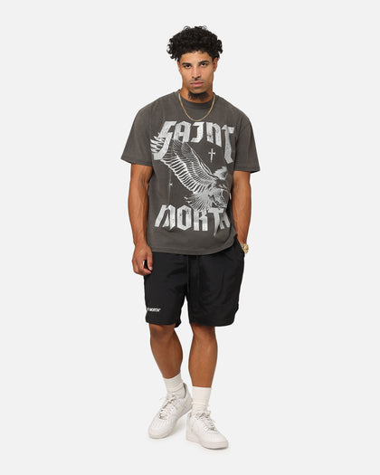 Saint Morta Ride Or Die Boxy T-Shirt Black Wash