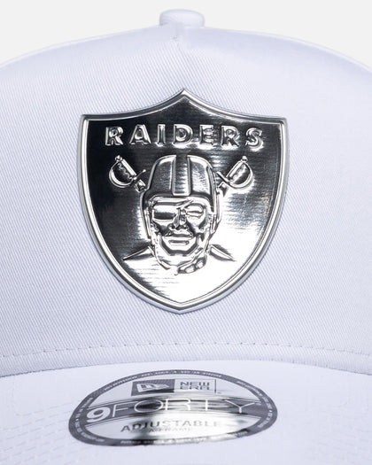 New Era Las Vegas Raiders 'White Silver' 9FORTY A-Frame Snapback White/Silver